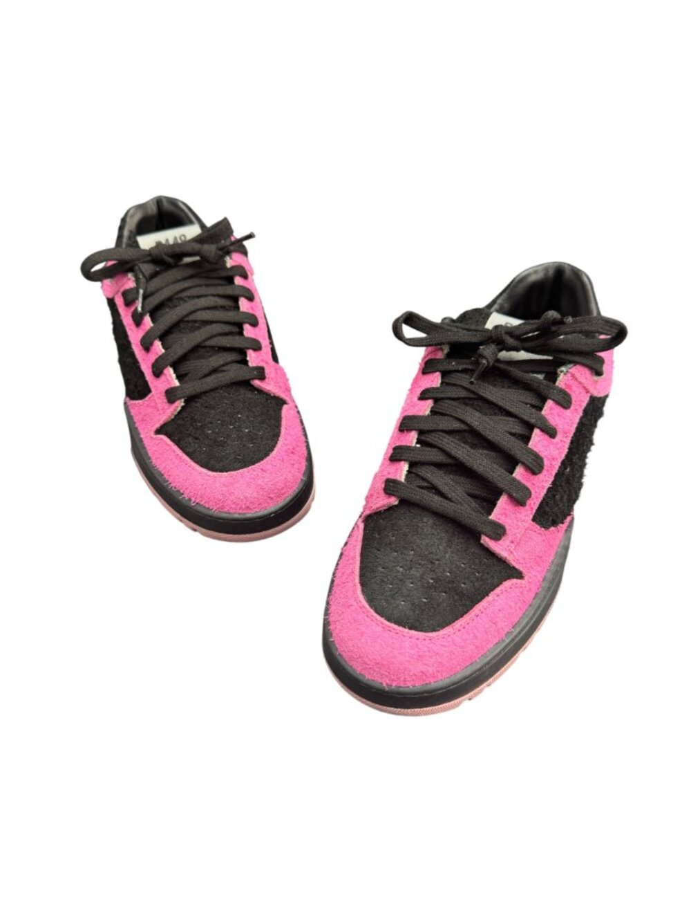 P448 Mason Women's Colorblock Suede Low Top Sneaker Pink/Black, Size 38 NWOB - Picture 3 of 9